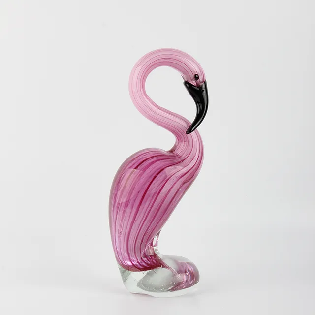 Glass flamingo
