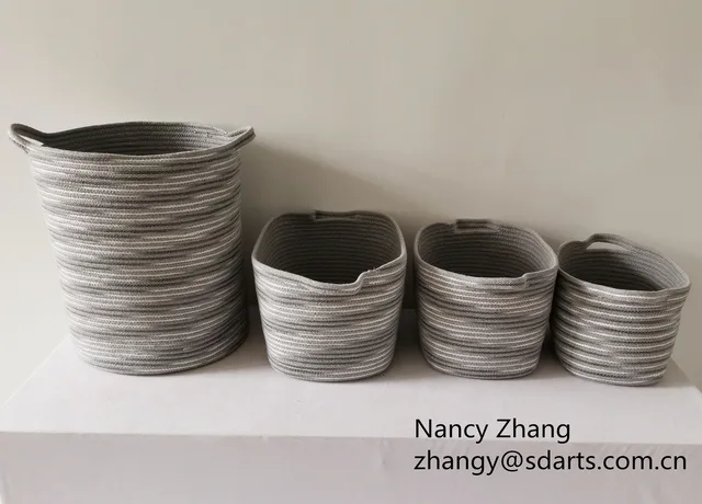 Rope storage basket