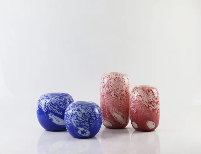 Handmade glass decorative vase