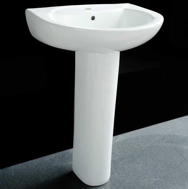 Ceramic pedestal basin