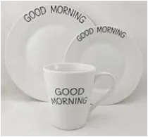 12pcs White Dinner Set Porcelain Round With 9"dinner Plate