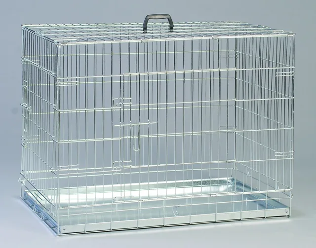 Zinc galvanized dog cage
