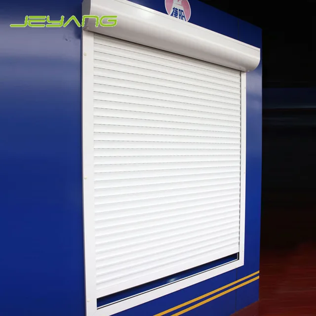 White gorgeous aluminum roller shutter with PU foam