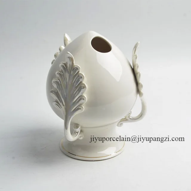 Italian porcelain ceramic spring peach decor