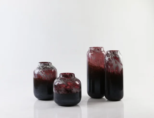 Handmade color glass vase