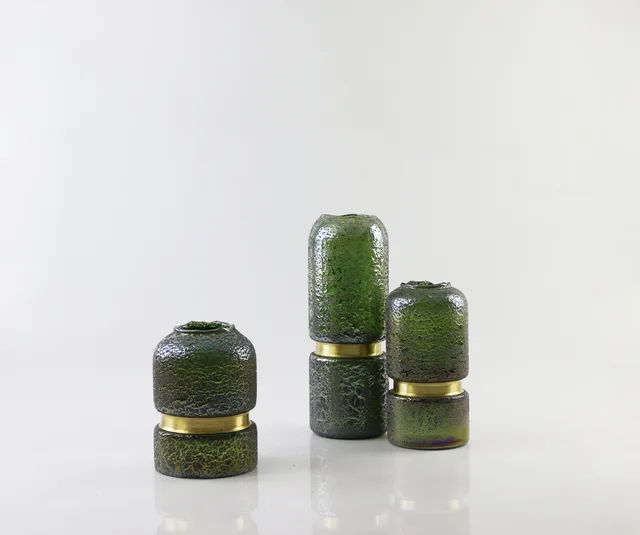 Handmade color glass vase
