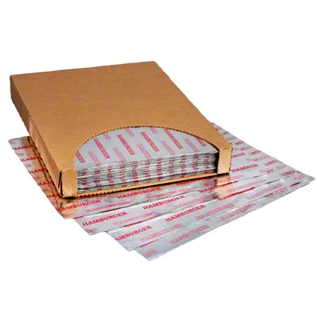 305 x 305 mm / 12"x 12" Disposable Hamburger Sandwich Food Wrap Aluminum Foil Laminated Paper