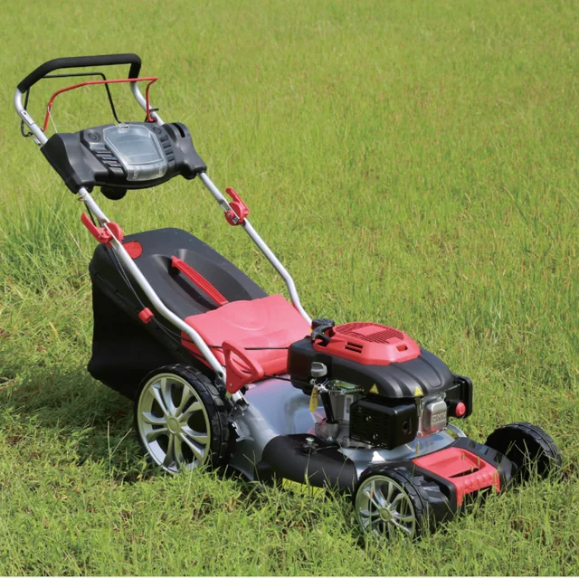 22'' gasoline lawn mower with 4 wheels