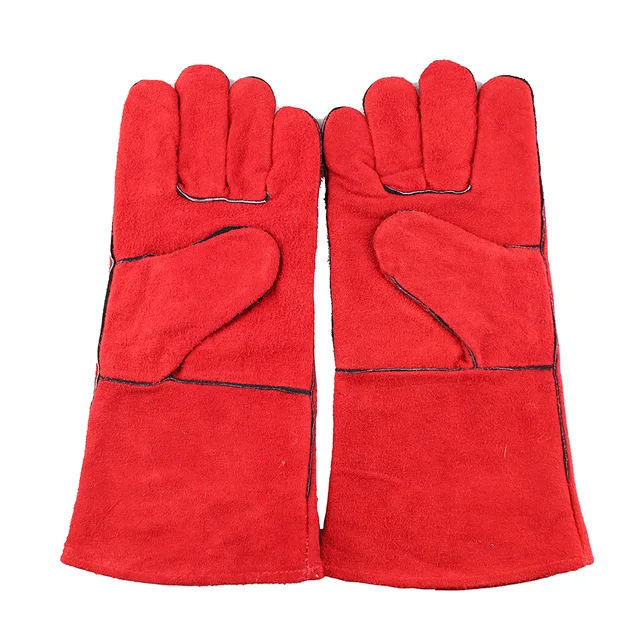 Cow split leather welding glove