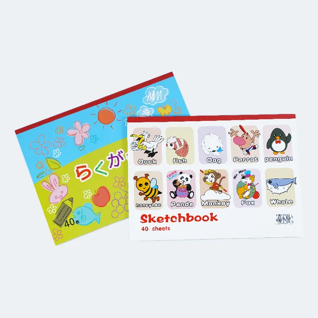 Light paper glued drawing pad sketch book