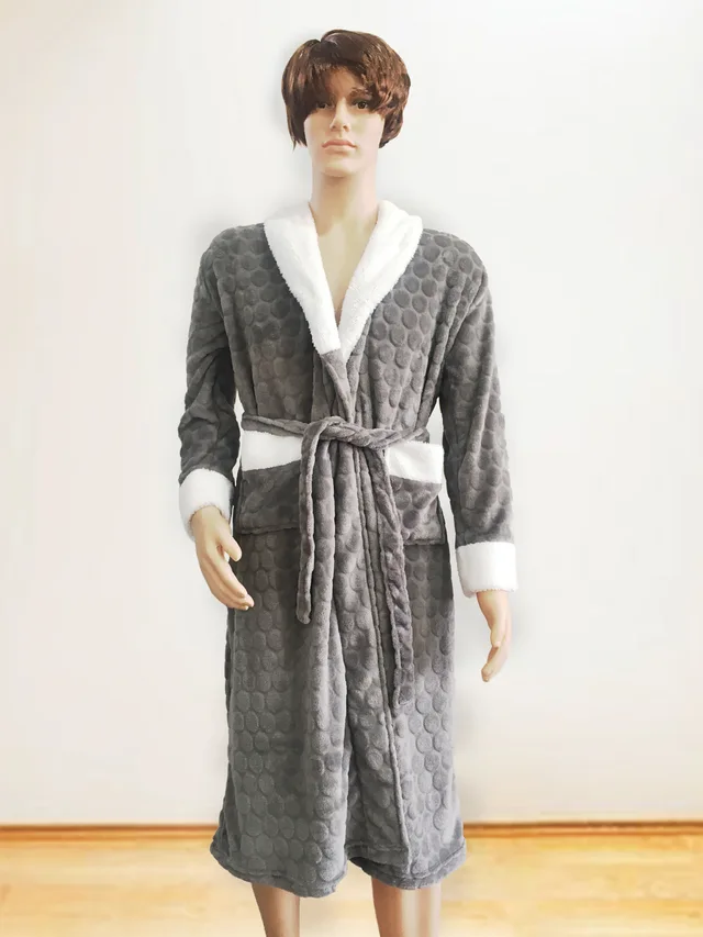 Men's Cut-Pill Flannel Robe