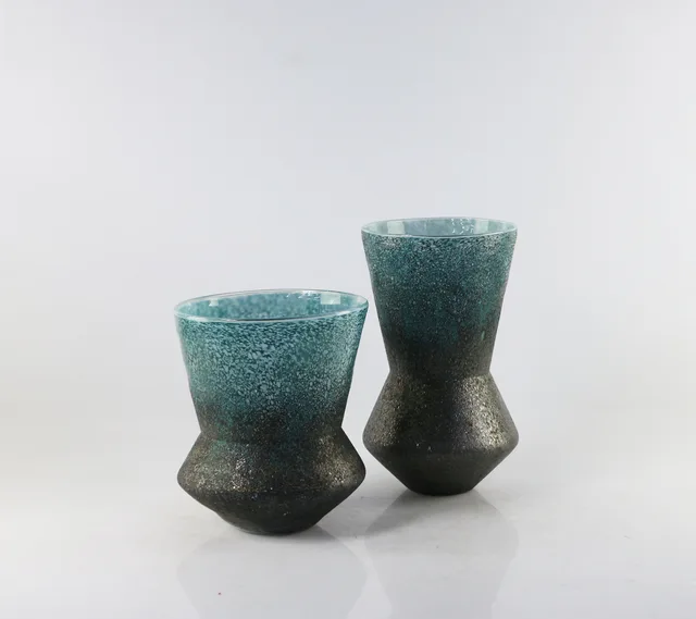 Handmade color glass vase