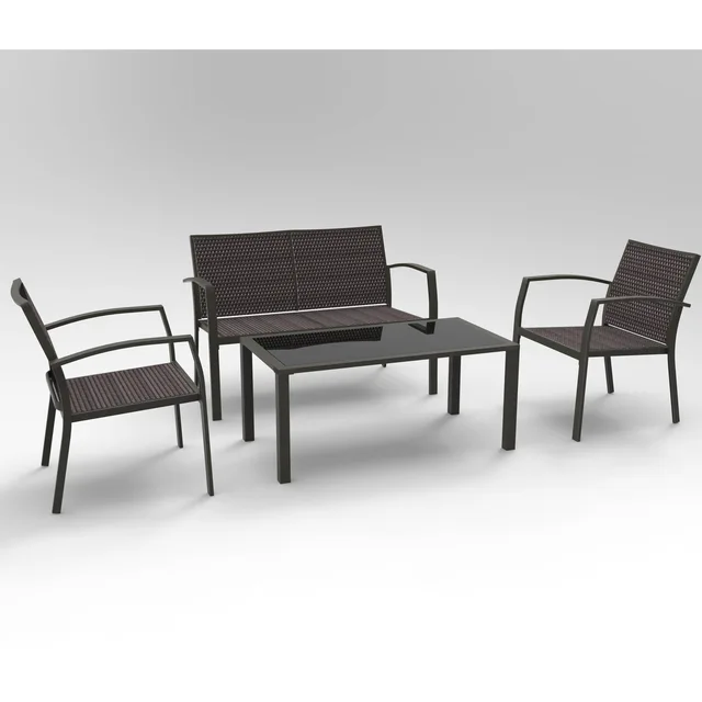 4-pc wicker conversation set