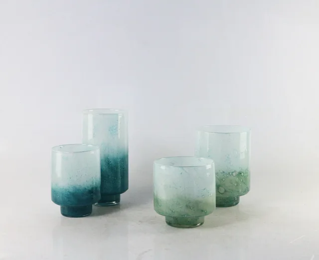 Handmade color glass vase