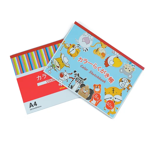 Colored paper glued sketch notebook special for Japan market