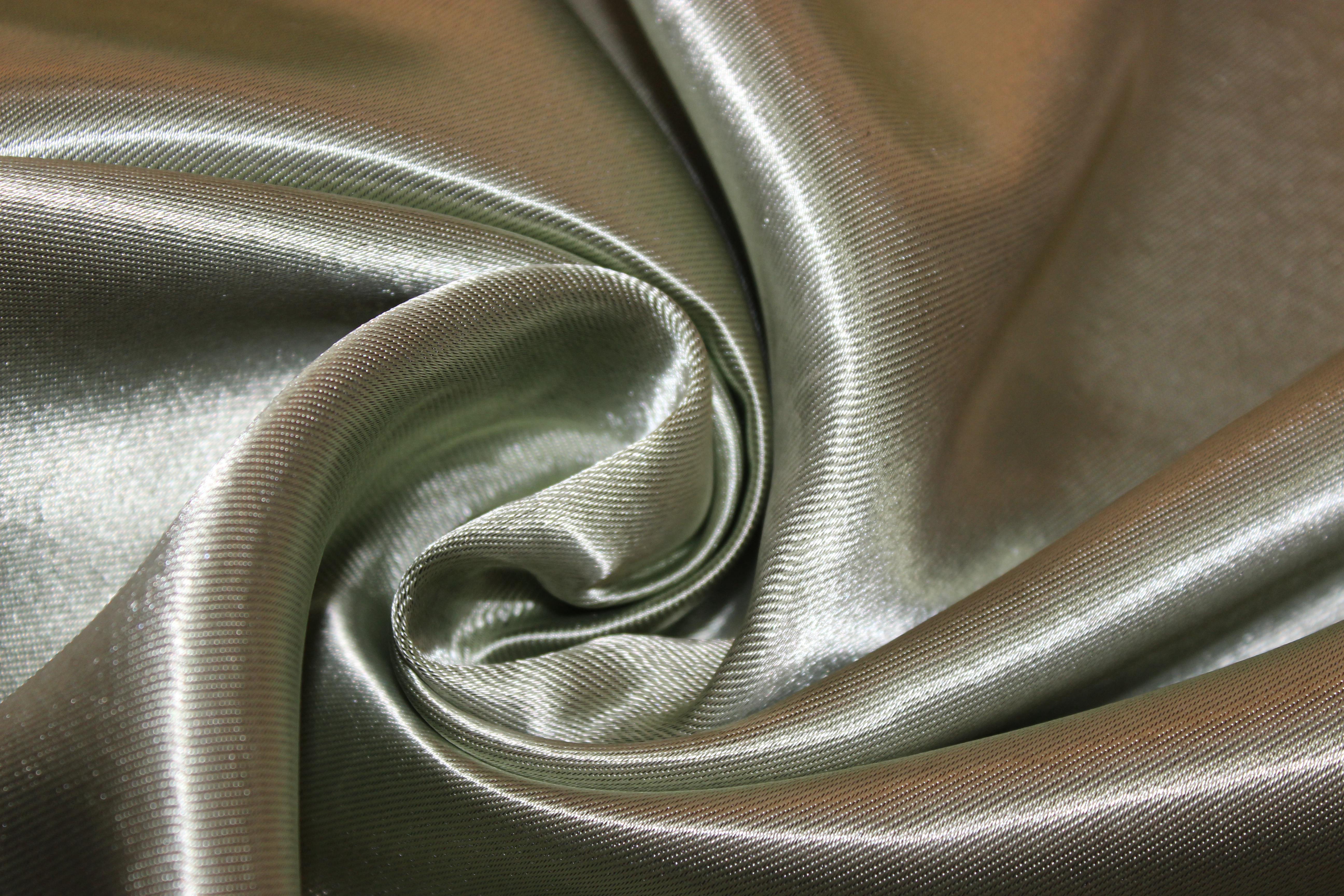 Satin blackout curtain fabric