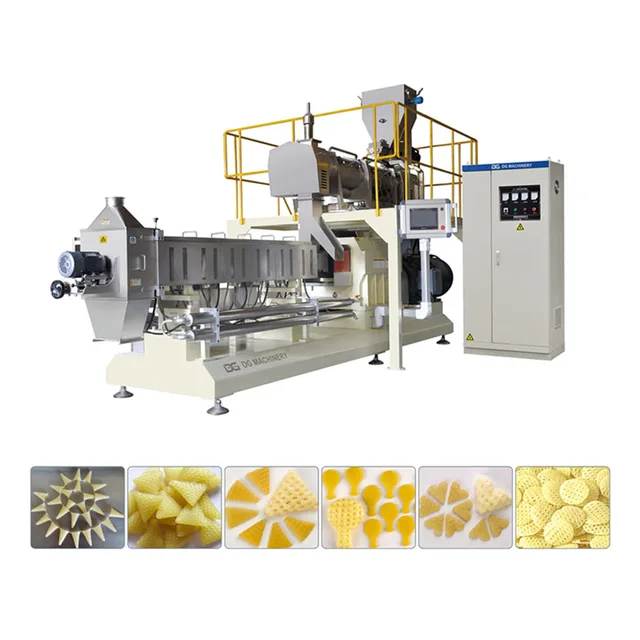 2D 3D Twice Extrusion Snacks Production Line