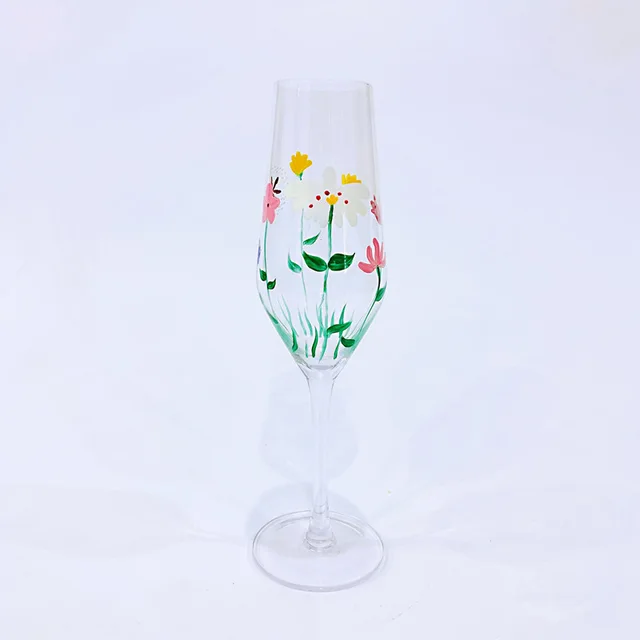 Hand drawing champagne glass