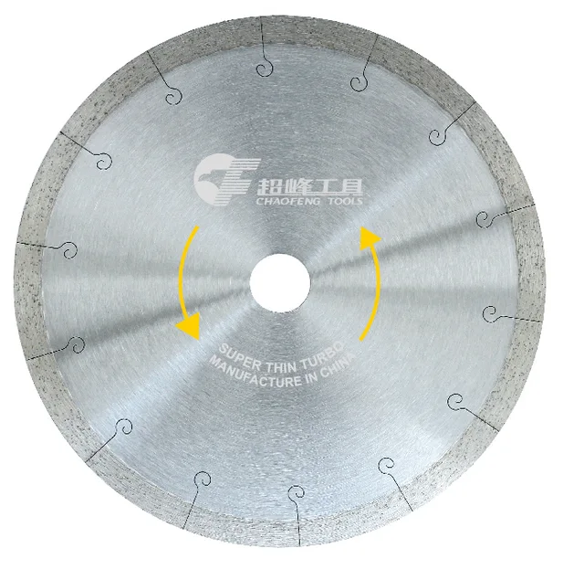 Diamond laser slotting ultra-thin hot pressed saw blade