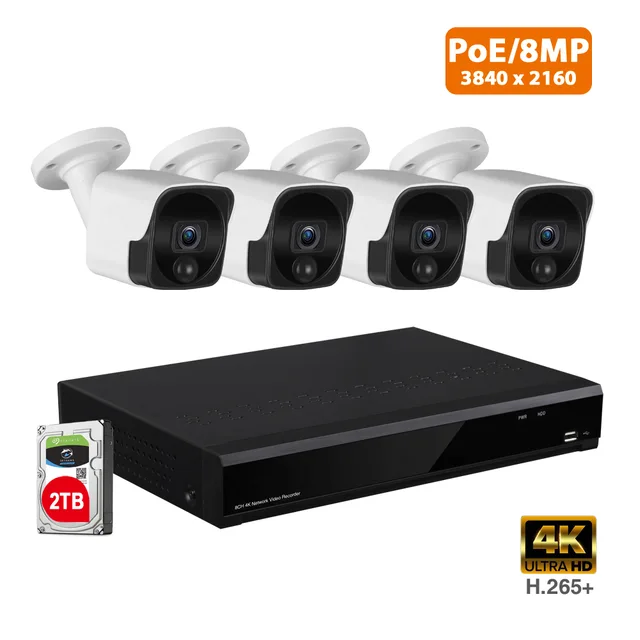 4K 8MP 8CH DVR security system