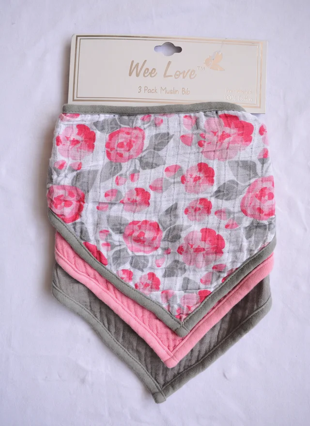 Muslin bibs 3PK
