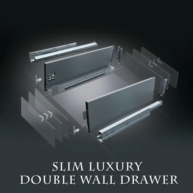 Slim luxury double wall drawer