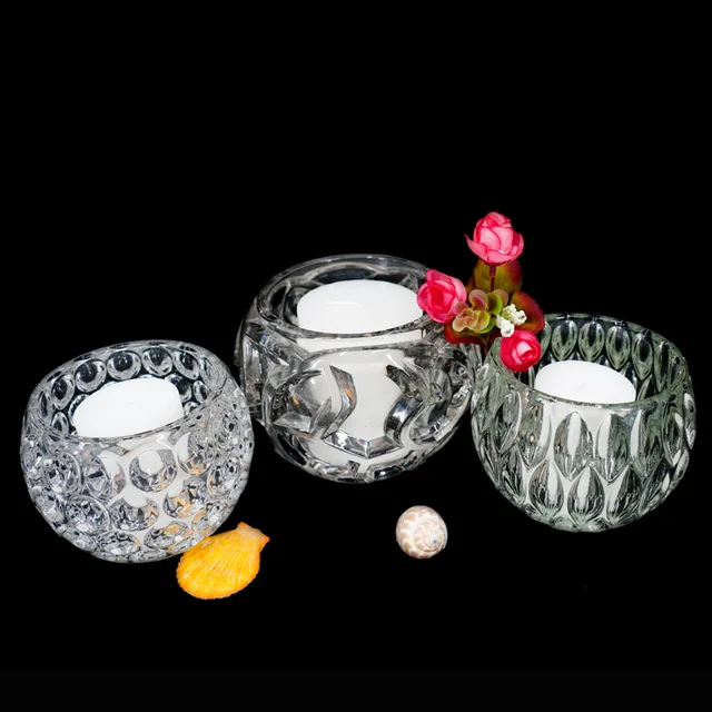 Candle in glass candle holder