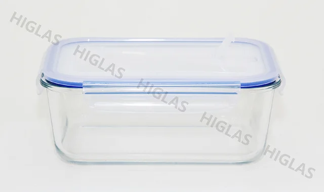 1.8l/1.3l/0.9l Rect. Borosilicate Glass High Food Container With Vent Pp Lid