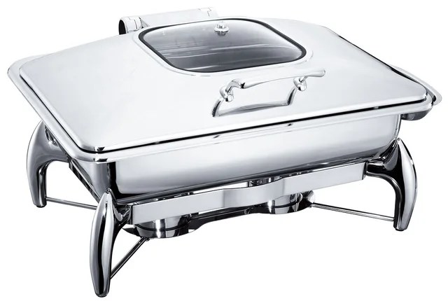 Exquisite collection chafing dish with Mechanical hinge 9L rentangular