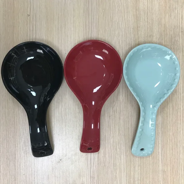 Ceramic stoneware spoon holder