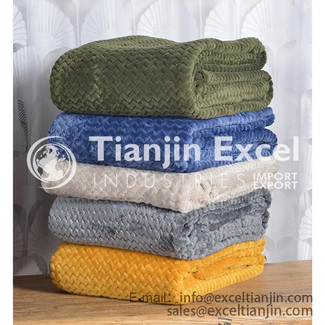 00000AA1-20 blanket - flannel jacquard