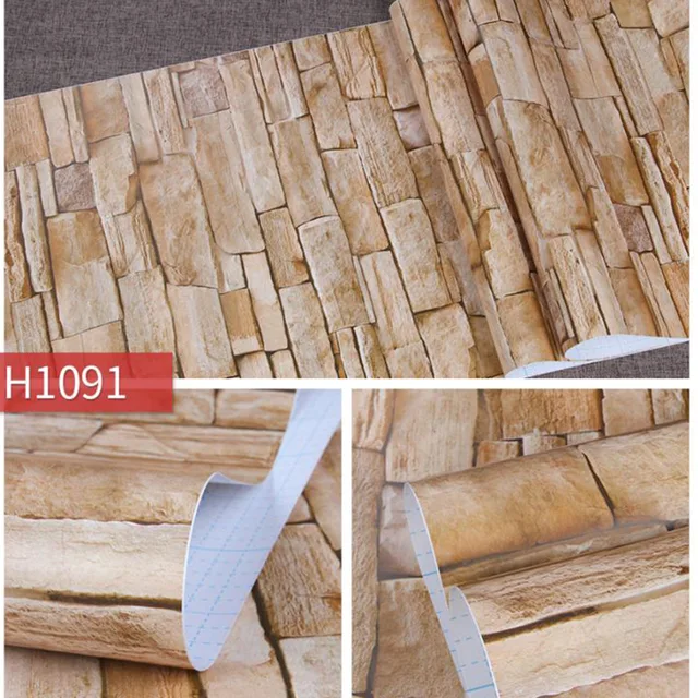 Self Adhesive Printed Sticker- Brick patterns
