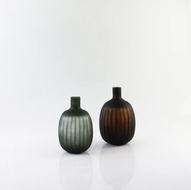 Handmade colored glass vase