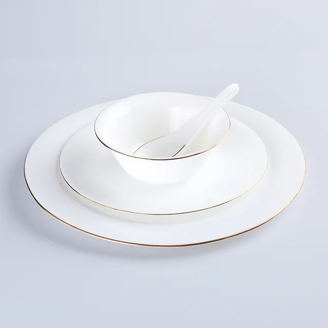 Opal porcelain glass bowl + plate