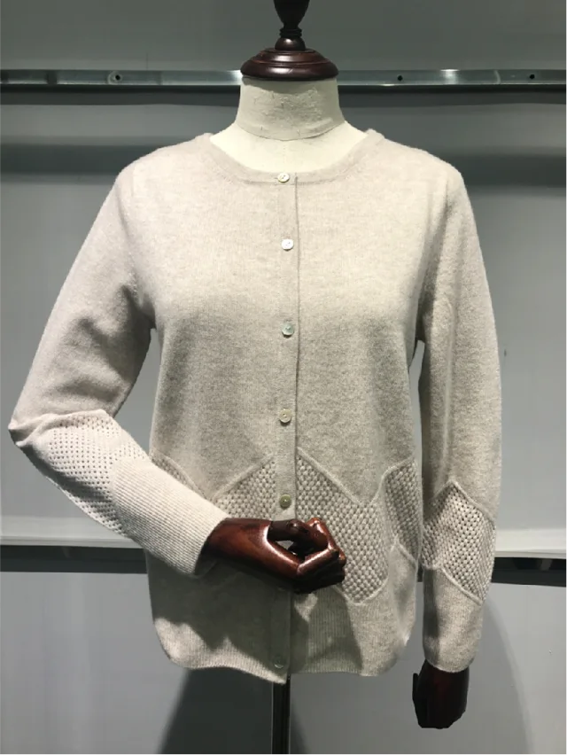 Whole garment cashmere sweater for lady