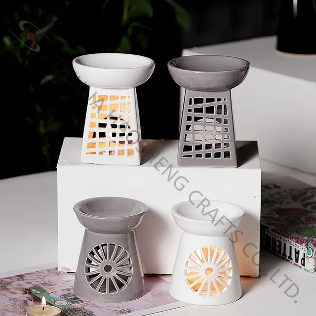 Ceramic oil burner with hollow