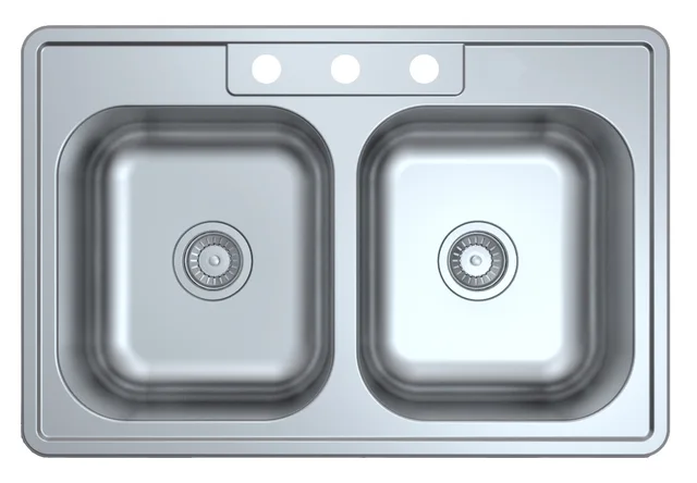 Stainless Steel Drop-in Equal Bowl Sink