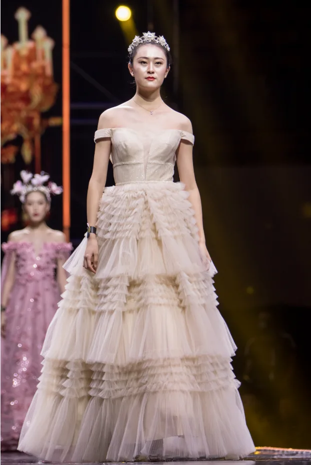 Pleated flower dress