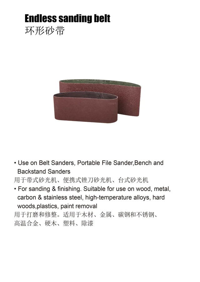 Endless sanding belt