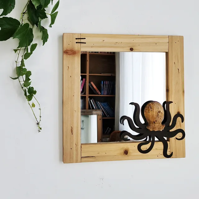 Wood wall mirro