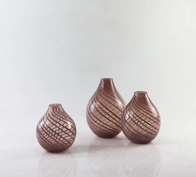 Handmade colored glass vase