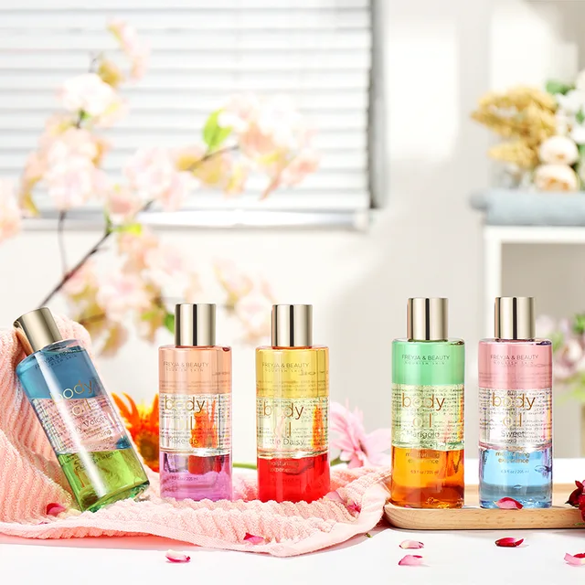 Vegetarian women perfume body massage oil