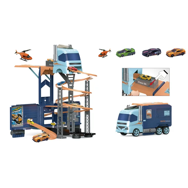 Big transform trailer track truck