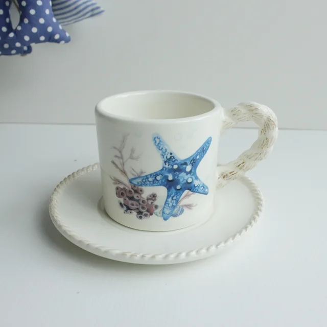 Ceramic Ocean Design Coffee Mug