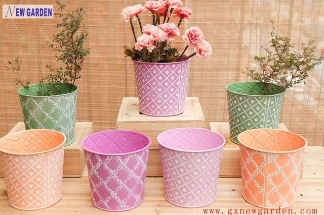 Zinc flower pot