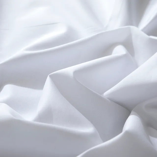 100% cotton white bleached sateen/satin stripe hotel bed linen fabric