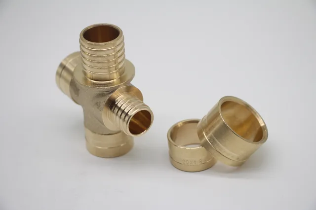 Pex Sliding fitting Cross brass fittings