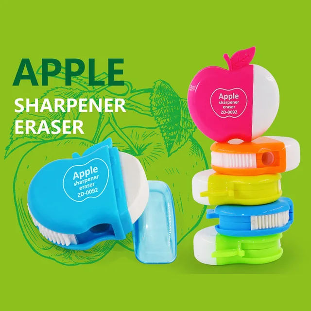 Zd-0092 Apple Sharpener With Eraser