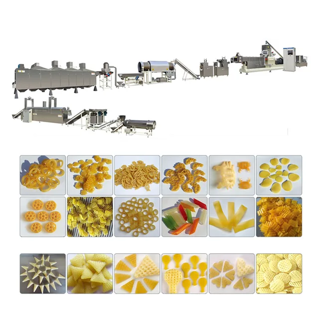 2d 3d fryums pellet making machine fryums production line