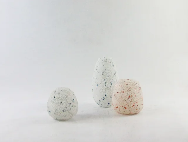 Handmade colored glass vase
